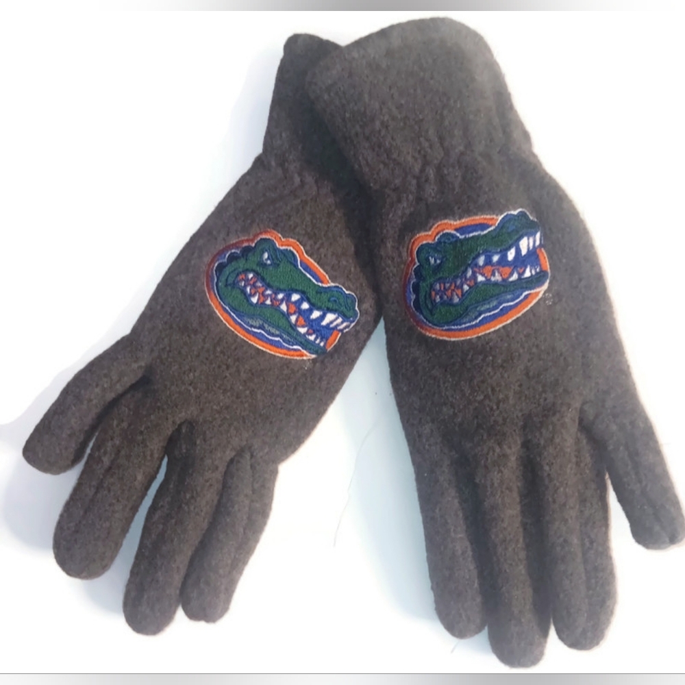 FLORIDA GATORS NCAA, FLEECE LOGO GRAY GLOVES O/S